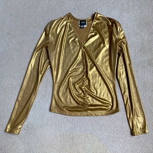 Versace gold long sleeve top